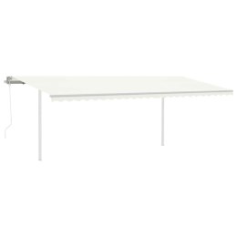 Automatycznie zwijana markiza, LED i czujnik wiatru, 6x3 m