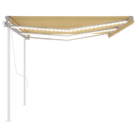 Automatycznie zwijana markiza, LED i czujnik wiatru, 6x3 m