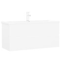 Szafka z wbudowaną umywalką, biała, płyta wiórowa