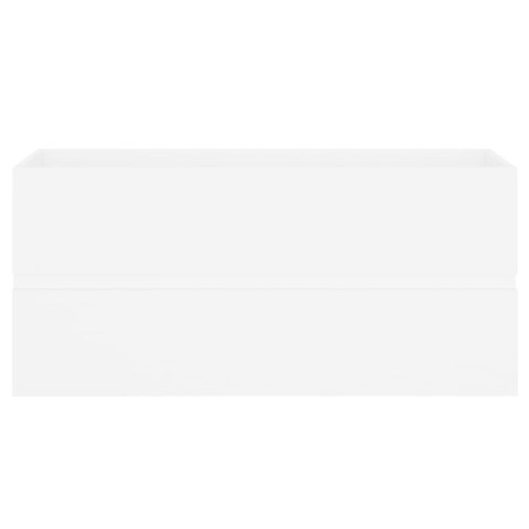 Szafka z wbudowaną umywalką, biała, płyta wiórowa