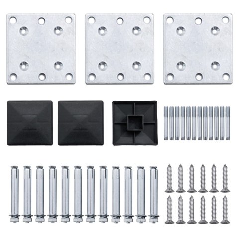 Zestaw ogrodzeniowy z WPC, 353x105 cm, czarny