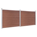 Zestaw ogrodzeniowy z WPC, 353x146 cm, brązowy