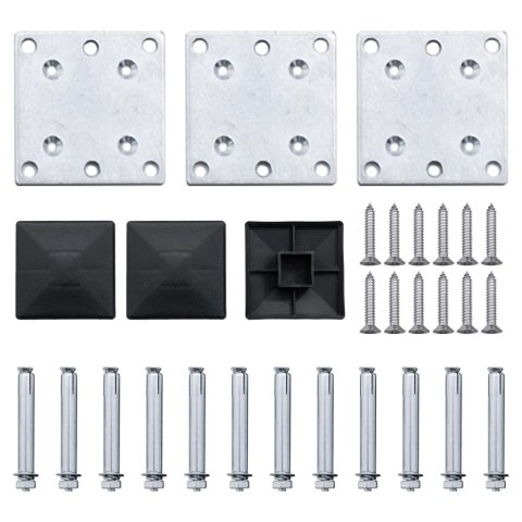 Zestaw ogrodzeniowy z WPC, 353x146 cm, brązowy