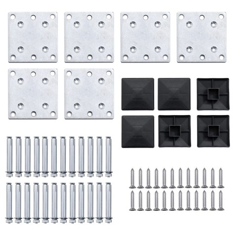 Zestaw ogrodzeniowy z WPC, 872 x 146 cm, szary