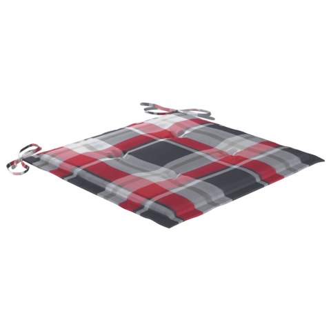 Sztaplowane krzesła ogrodowe z poduszkami, 6 szt., tekowe