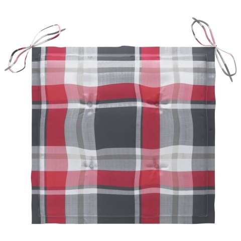 Sztaplowane krzesła ogrodowe z poduszkami, 6 szt., tekowe