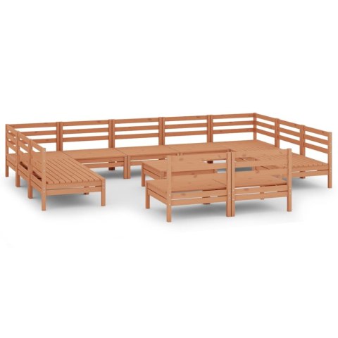 12-cz. zestaw wypoczynkowy do ogrodu, miodowy brąz, sosnowy