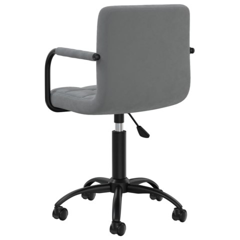 Obrotowe krzesła stołowe, 6 szt., ciemnoszare, aksamitne