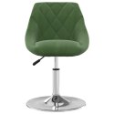 Obrotowe krzesła stołowe, 6 szt., ciemnozielone, aksamit