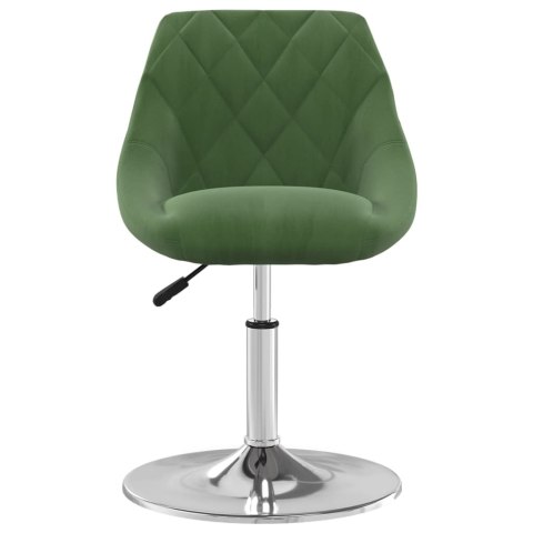 Obrotowe krzesła stołowe, 6 szt., ciemnozielone, aksamit