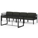 5-cz. zestaw mebli ogrodowych, poduszki, aluminium, antracyt