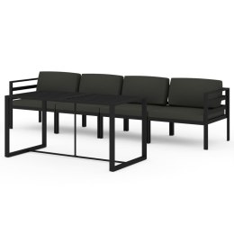 5-cz. zestaw mebli ogrodowych, poduszki, aluminium, antracyt