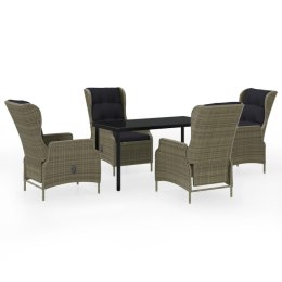 5-częściowy zestaw mebli ogrodowych, brązowy