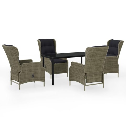 5-częściowy zestaw mebli ogrodowych, brązowy