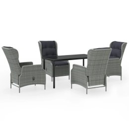 5-częściowy zestaw mebli ogrodowych, jasnoszary