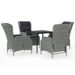 5-częściowy zestaw mebli ogrodowych, jasnoszary