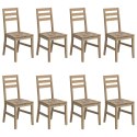 Krzesła stołowe, 8 szt., lite drewno akacjowe