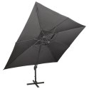 Parasol ogrodowy Cantilever z podwójnym blatem, antracytowy 400x300 cm