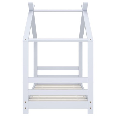 Rama łóżka dziecięcego, biała, lite drewno sosnowe, 70x140 cm