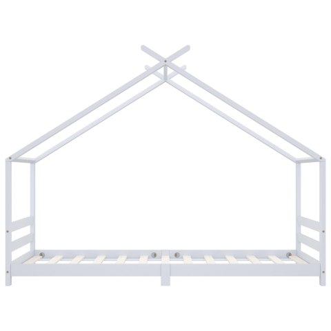 Rama łóżka dziecięcego, biała, lite drewno sosnowe, 90 x 200 cm