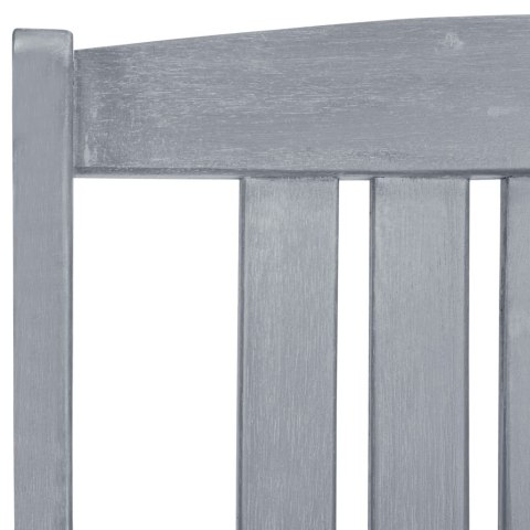 Krzesła ogrodowe, 8 szt., lite drewno akacjowe, szare Krzesła ogrodowe, 8 szt., lite drewno akacjowe, szare