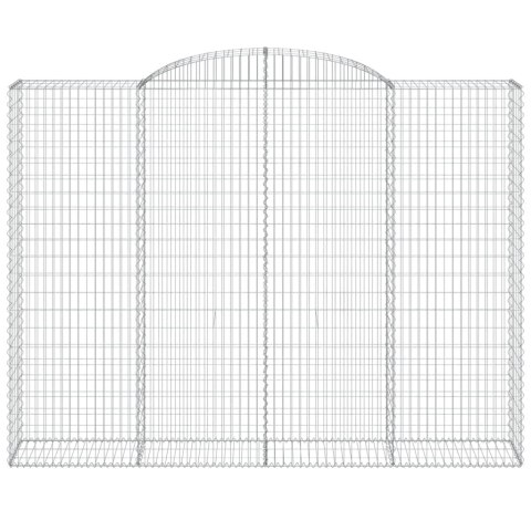 Kosze gabionowe, 10 szt, 300x50x220/240cm, galwanizowane żelazo