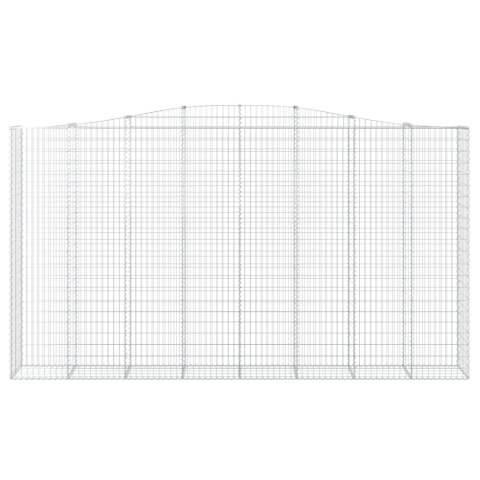 Kosze gabionowe, 10 szt, 400x50x220/240cm, galwanizowane żelazo