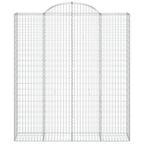 Kosze gabionowe, 12 szt, 200x50x220/240cm, galwanizowane żelazo