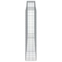 Kosze gabionowe, 15 szt, 400x50x220/240cm, galwanizowane żelazo