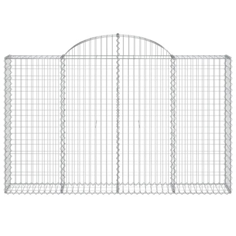 Kosze gabionowe, 25 szt, 200x30x120/140cm, galwanizowane żelazo