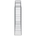 Kosze gabionowe, 25 szt, 200x30x120/140cm, galwanizowane żelazo