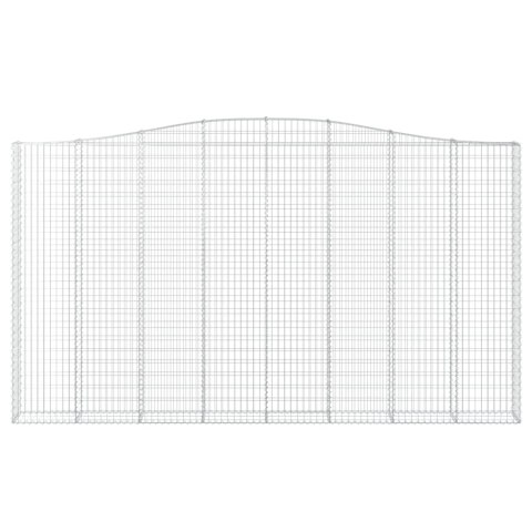 Kosze gabionowe, 5 szt, 400x30x220/240 cm, galwanizowane żelazo