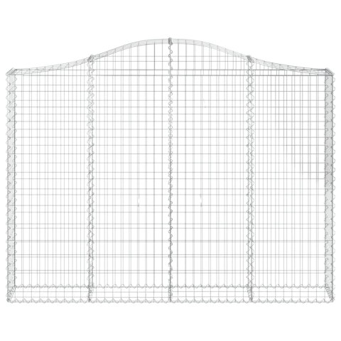 Kosze gabionowe, 6 szt, 200x30x140/160 cm, galwanizowane żelazo