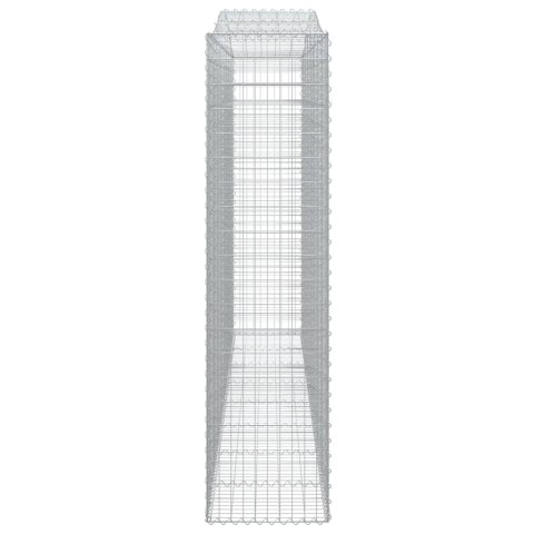 Kosze gabionowe, 9 szt, 400x50x200/220 cm, galwanizowane żelazo