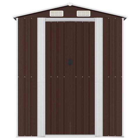 Szopa ogrodowa, ciemny brąz, 192x523x223 cm, stal galwanizowana