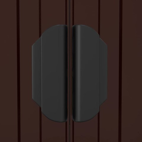 Szopa ogrodowa, ciemny brąz, 192x689x223 cm, stal galwanizowana