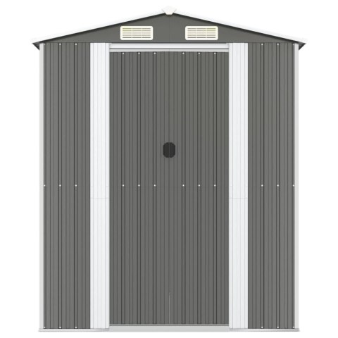 Szopa ogrodowa, jasnoszara,192x938x223 cm, stal galwanizowana