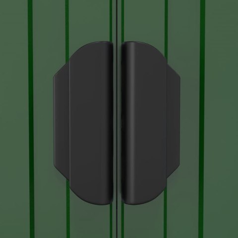 Szopa ogrodowa, zielona, 192x689x223 cm, stal galwanizowana