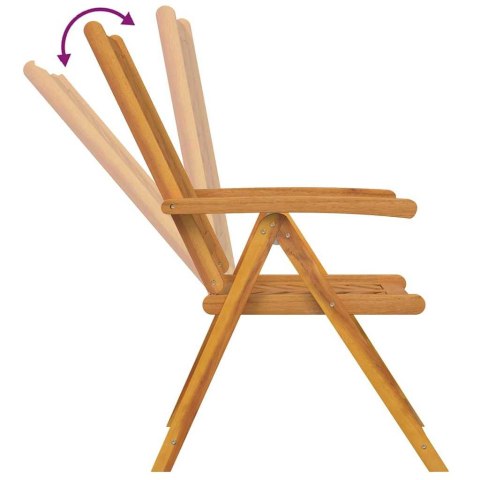 Zestaw do jadalni w ogrodzie 3 pcs Brązowy lite drewno akacjowe