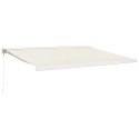Zwijana markiza, kremowa, 4x3 m, tkanina i aluminium