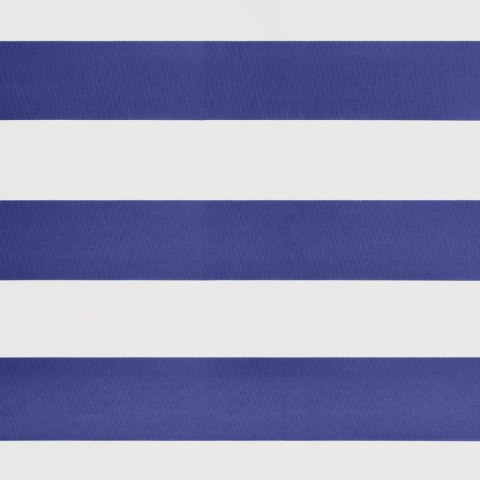 Zwijana markiza, niebiesko-biała, 4x3 m, tkanina i aluminium