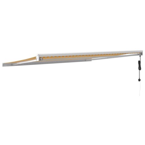 Zwijana markiza, żółto-biała, 4x3 m, tkanina i aluminium