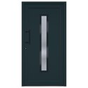 Drzwi wejściowe, antracytowe, 108x200 cm, PVC