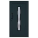 Drzwi wejściowe, antracytowe, 108x208 cm, PVC