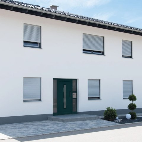 Drzwi wejściowe, antracytowe, 98x208 cm, PVC