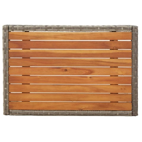 4-cz. zestaw mebli do ogrodu, poduszki, szary rattan PE