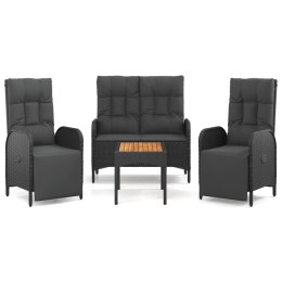 4-częściowy zestaw mebli ogrodowych z poduszkami, polirattan