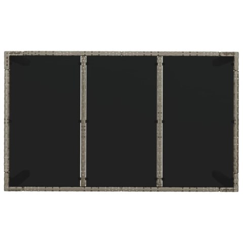 5-cz. zestaw mebli ogrodowych z poduszkami, szary rattan PE