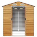 Domek ogrodowy jasnobrązowy 191x215x198 cm, ocynkowana stal
