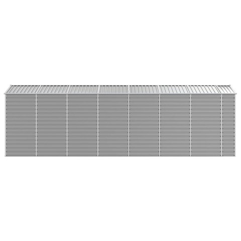 Domek ogrodowy jasnoszary 191x640x198 cm ocynkowana stal